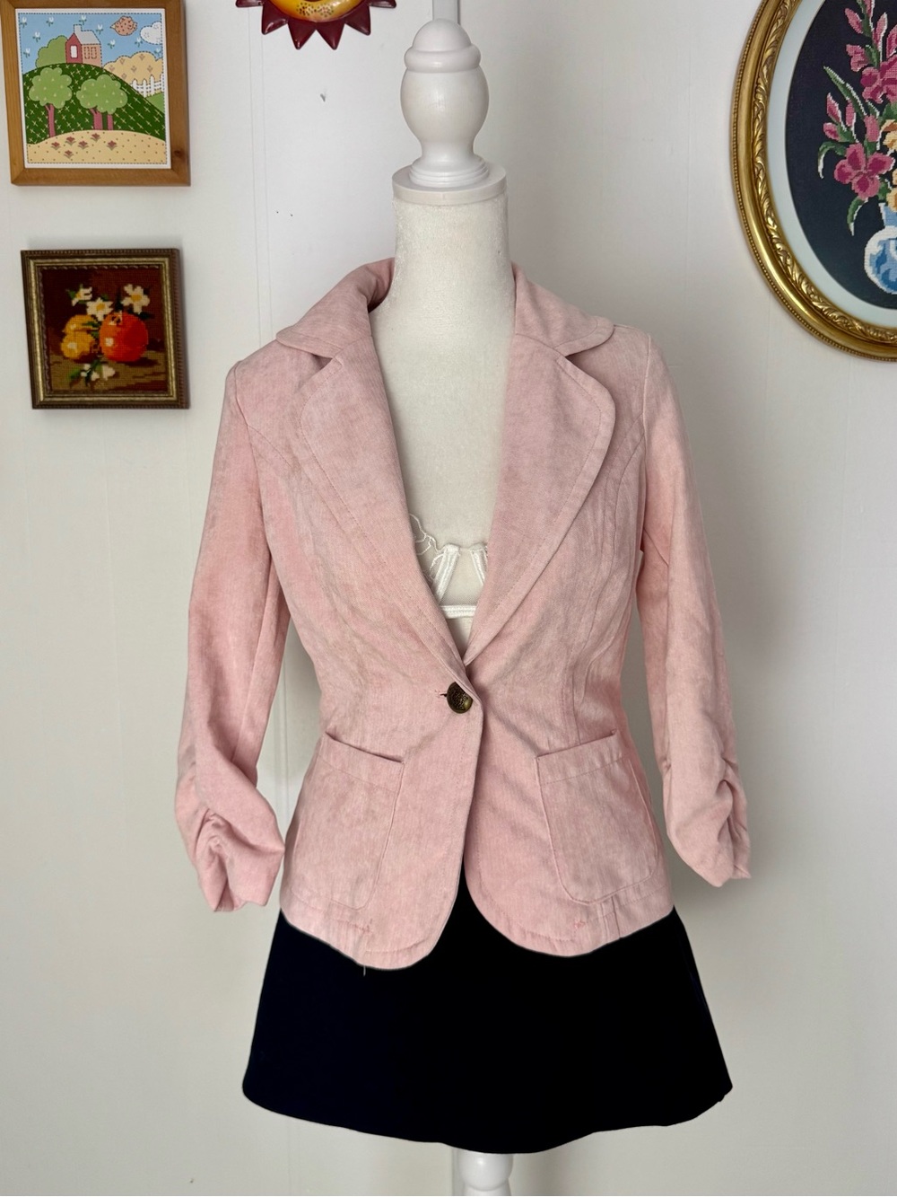 Wet Seal Pink Corduroy Blazer Jacket